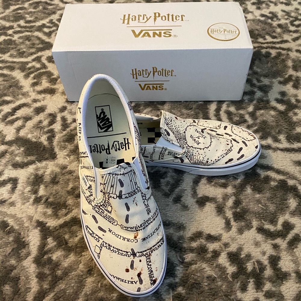 Vans Slip on Harry Potter Marauder’s Map men’s 10